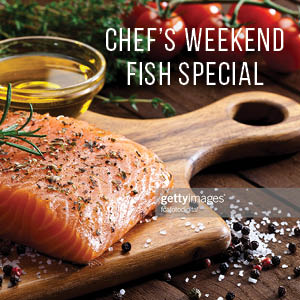 Weekend Salmon on Wood Cutting Board