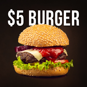 $5 Hamburger at Boot Hill Casino