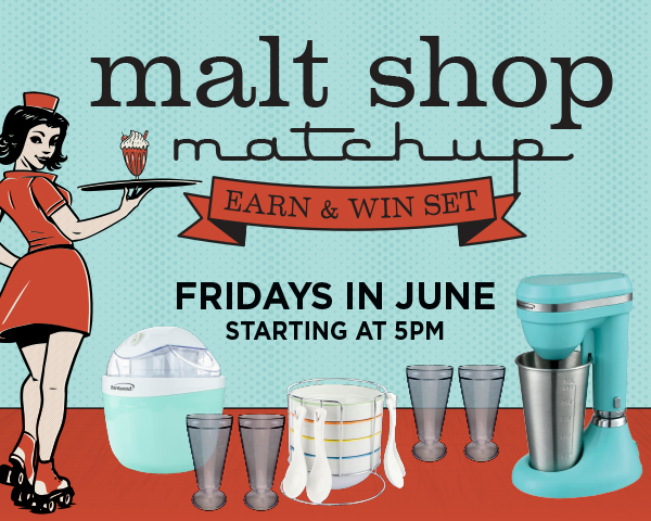 E&W Malt Shop Matchup Gift Set 600×480 digital image Earn & Win Spicy and Icy Set at Boot Hill Casino